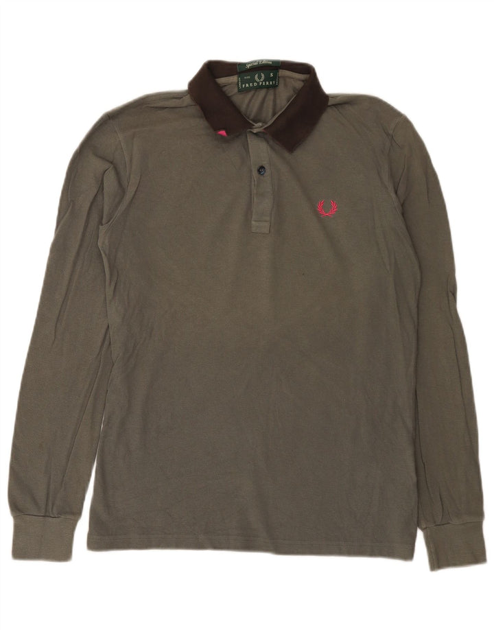 Fred Perry Langærmet Rugby Polo Shirt Lille Grå Bomuld