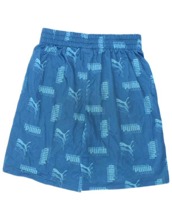 Puma drenge grafiske sportsshorts 6-7 år blå polyester
