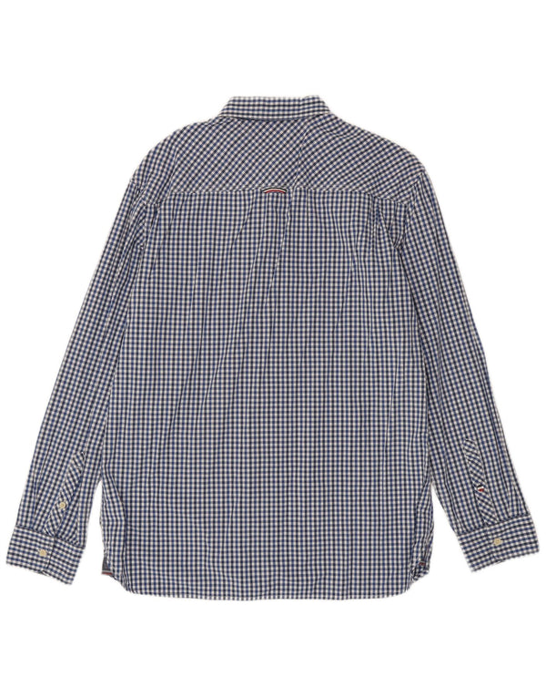 Tommy Hilfiger Herre Regular Fit skjorte XL Blue Gingham Cotton