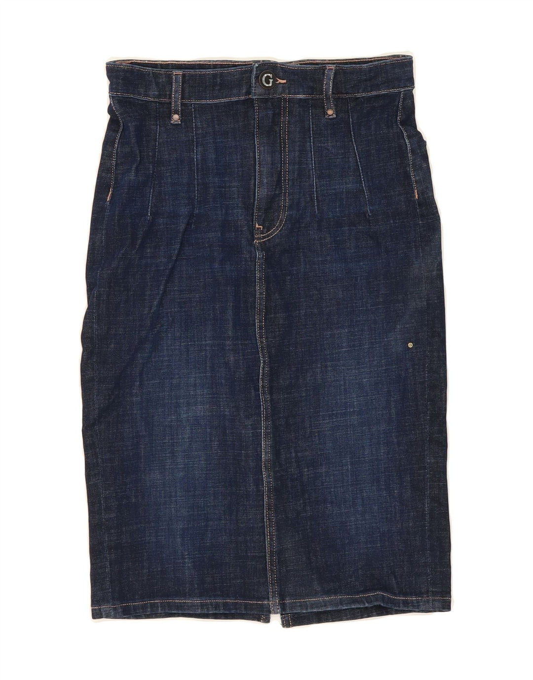 GUESS Womens Denim Skirt W26 Small Navy Blue Cotton Vintage Guess and Second-Hand Guess from Messina Hembry 
