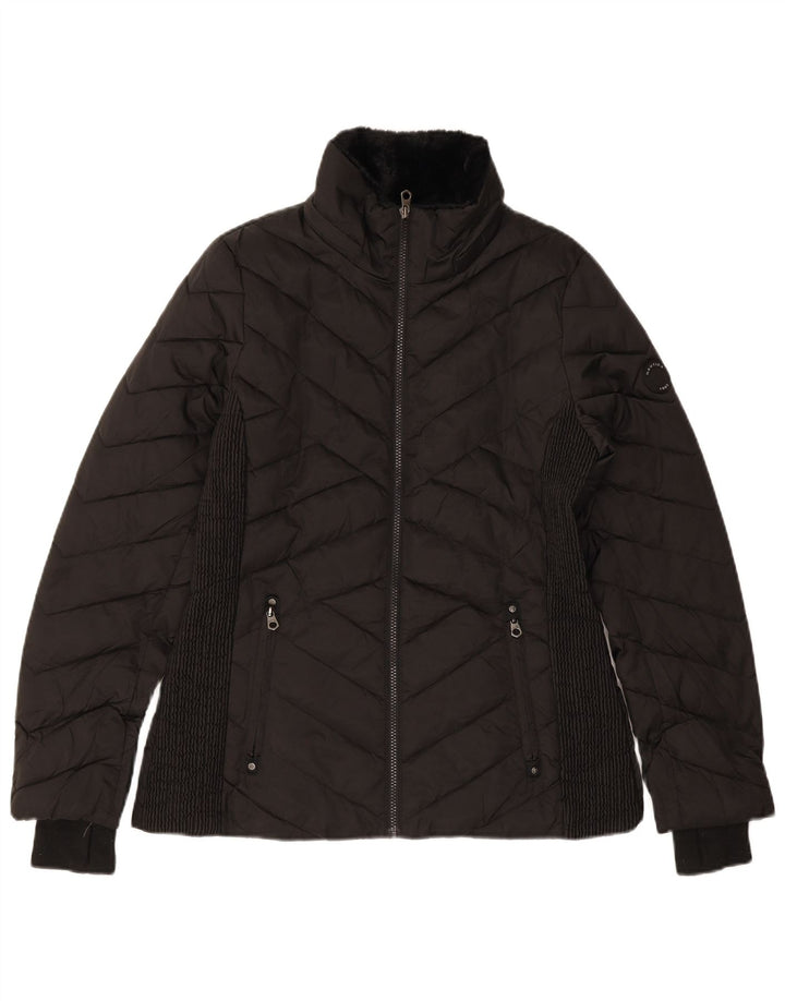 NAUTICA Womens Padded Jacket UK 16 Large Black Polyester