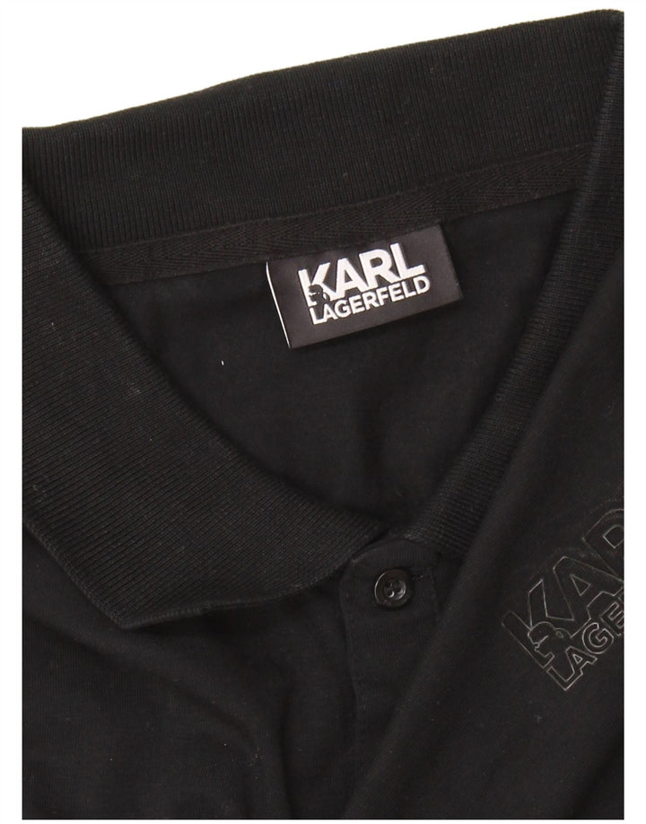 Karl Lagerfeld Herre Polo Shirt Large Sort