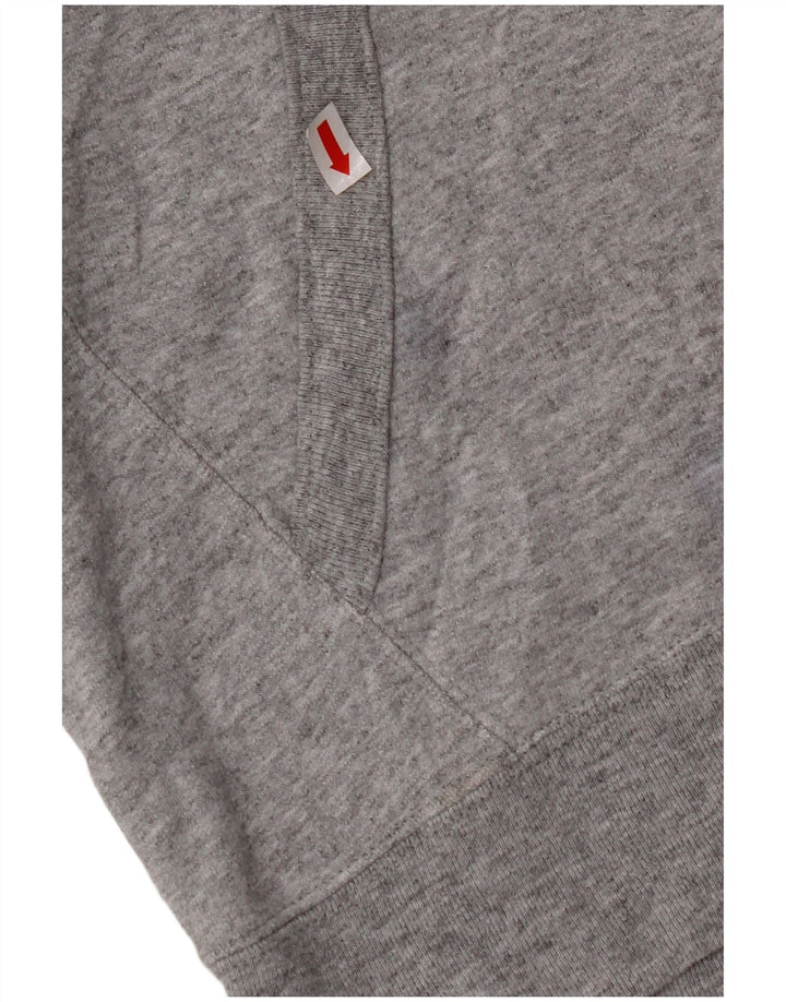 CHAMPION Womens Graphic Hoodie Jumper UK 14 Medium Grey Polyester