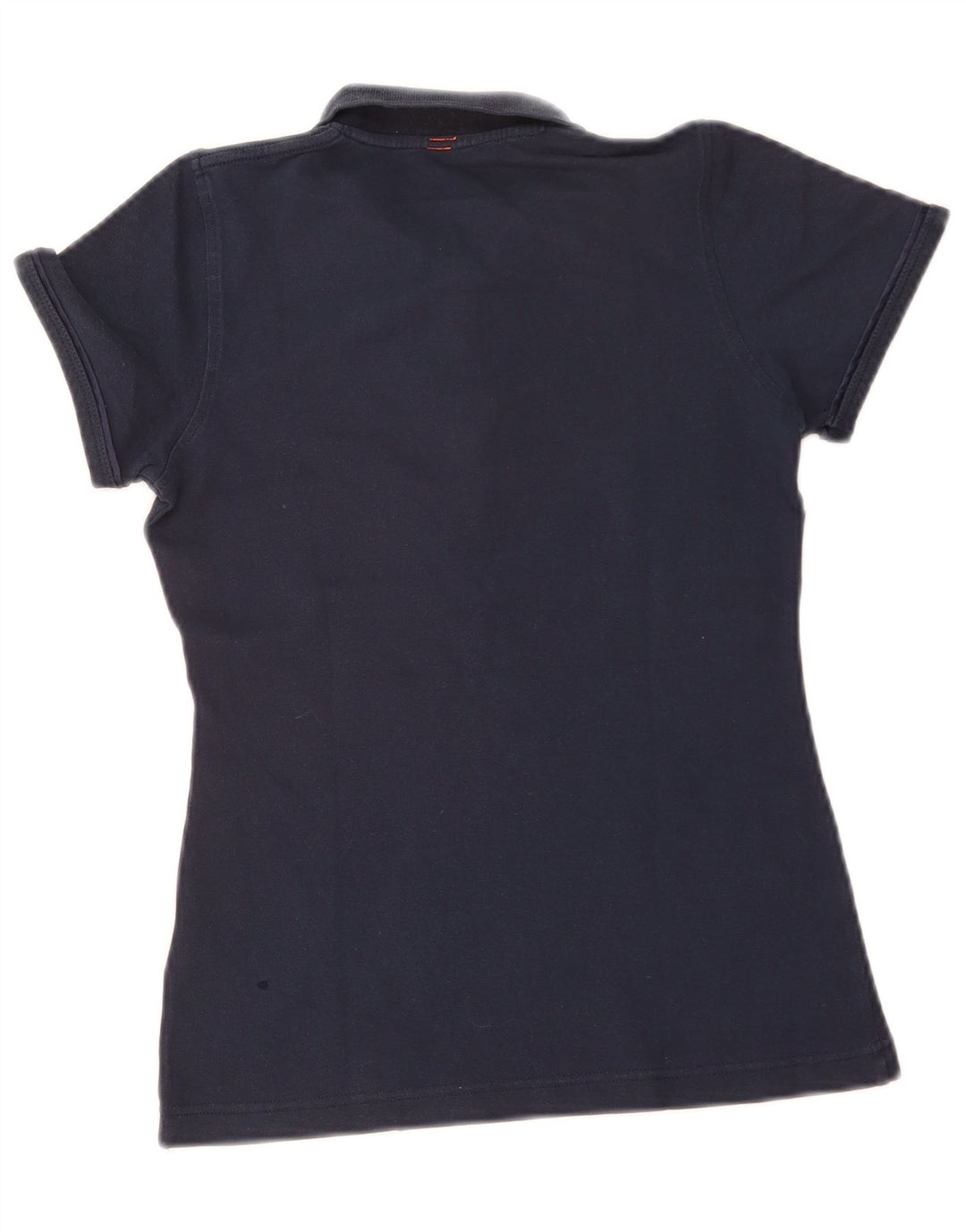 Sun68 Dame Polo Shirt UK 12 Medium Navy Blue Bomuld