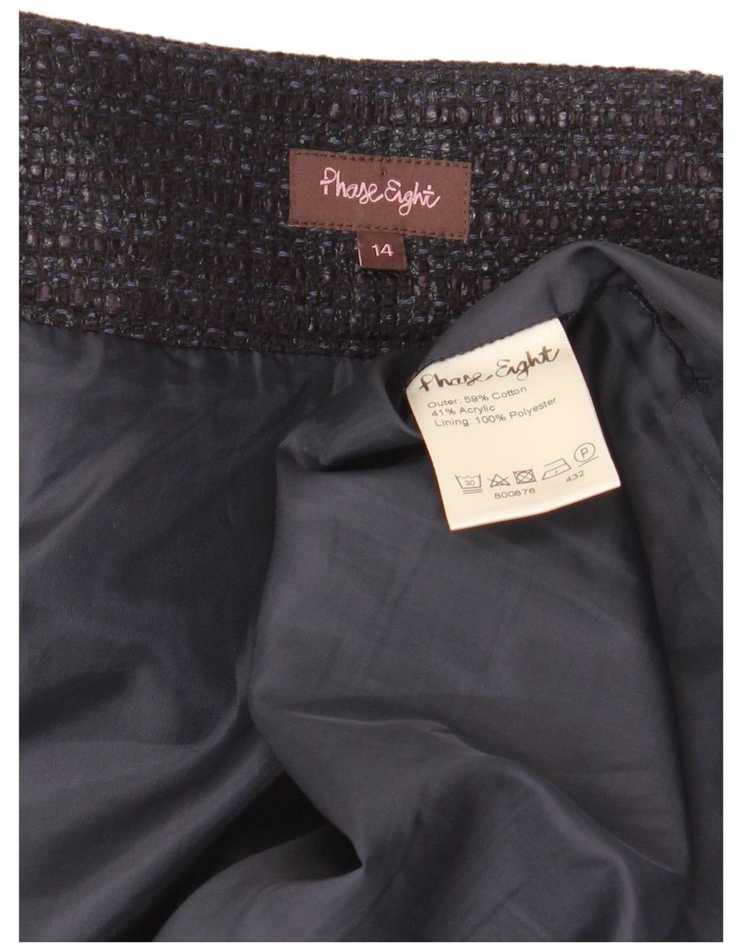 Phase Eight Dame Mini-nederdel UK 14 Large W34 Black Bomuld
