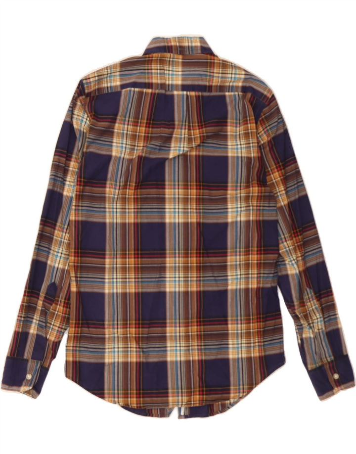 J. CREW Mens Shirt Size 14-14 1/2 Small Navy Blue Check Cotton Vintage J. Crew and Second-Hand J. Crew from Messina Hembry 