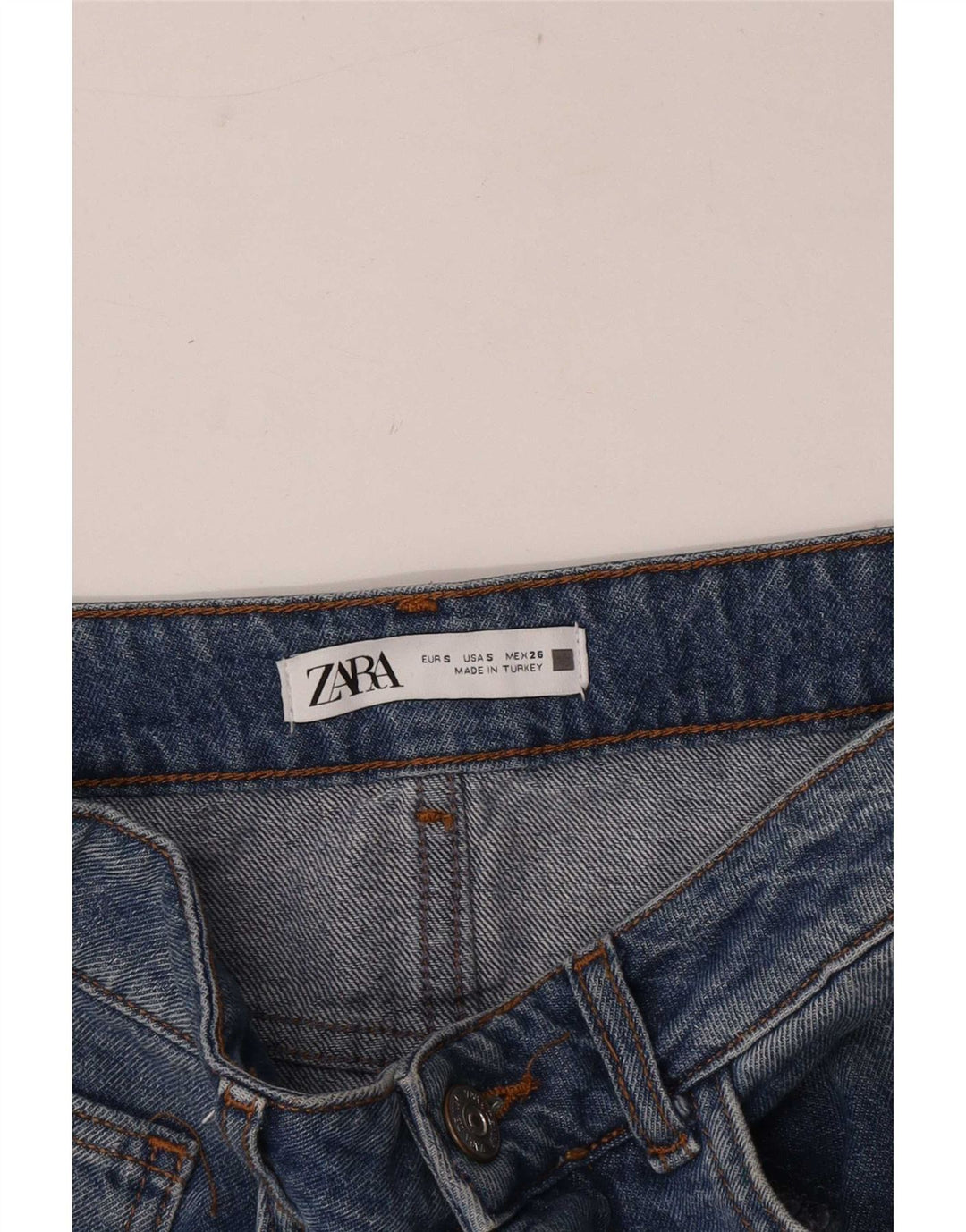 Zara Dame Maxi Denim Nederdel Small W26 Blå