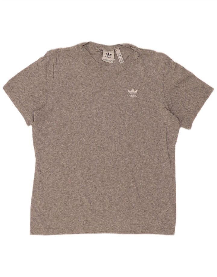 Adidas Herre T-Shirt Top Lille Grå Bomuld