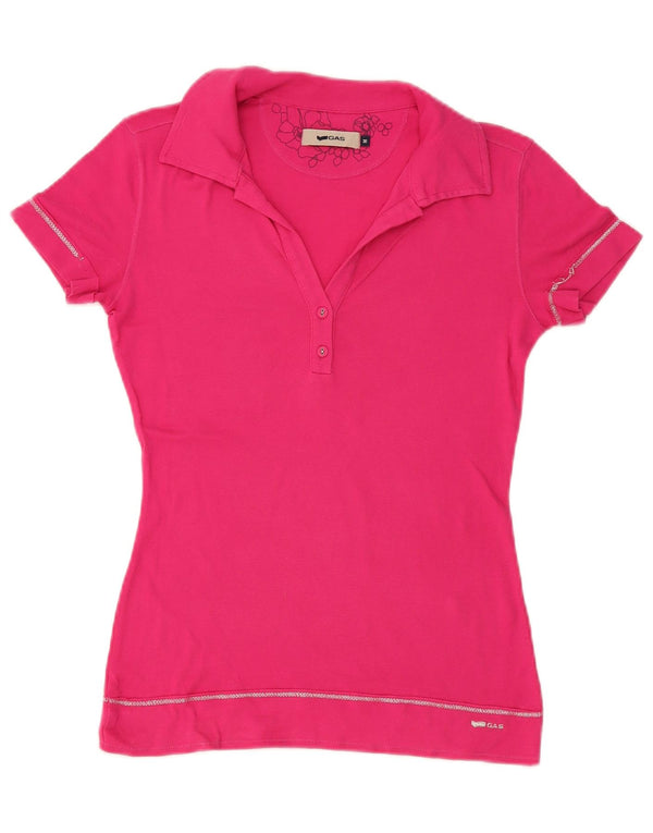 Gas Dame Polo Shirt UK 12 Medium Pink