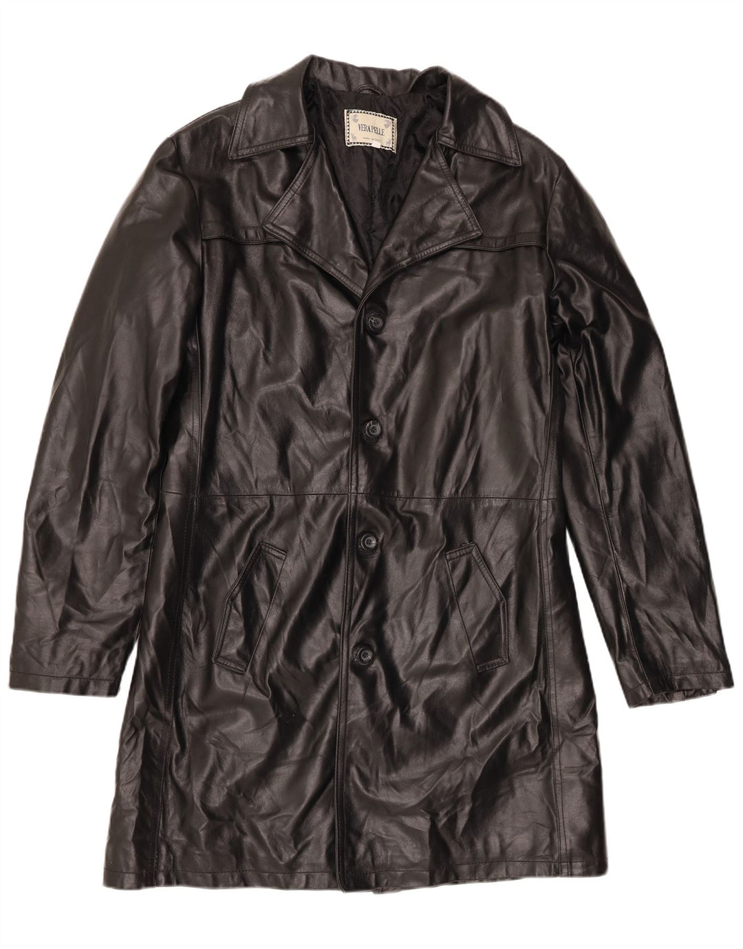Vintage herre læderfrakke UK 42 XL sort læder