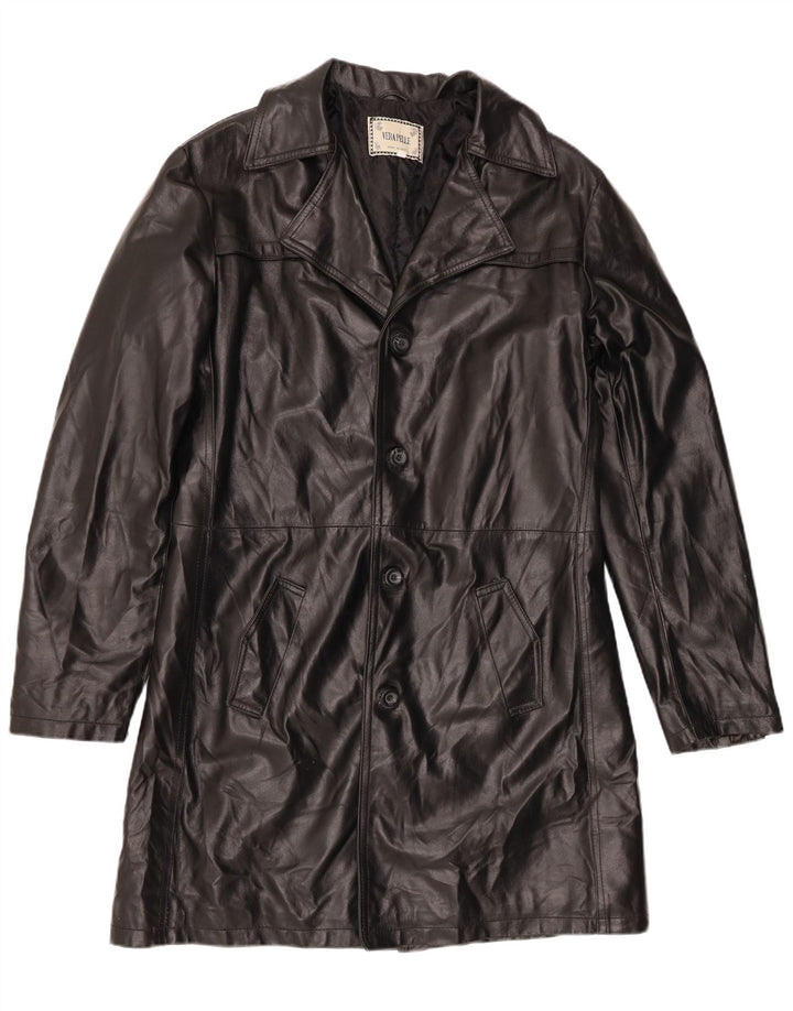 Vintage herre læderfrakke UK 42 XL sort læder