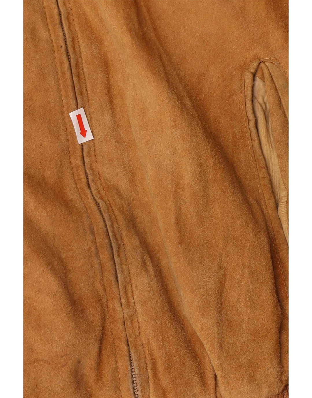 Vintage herre ruskind bomberjakke UK 42 XL brunt læder