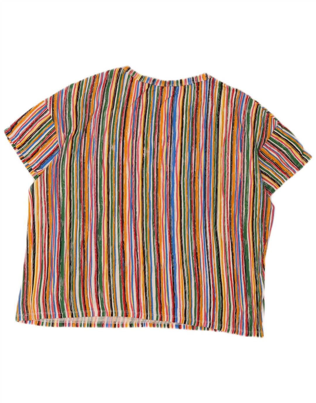 ZARA Womens Oversized T-Shirt Top UK 14 Medium Multicoloured Striped