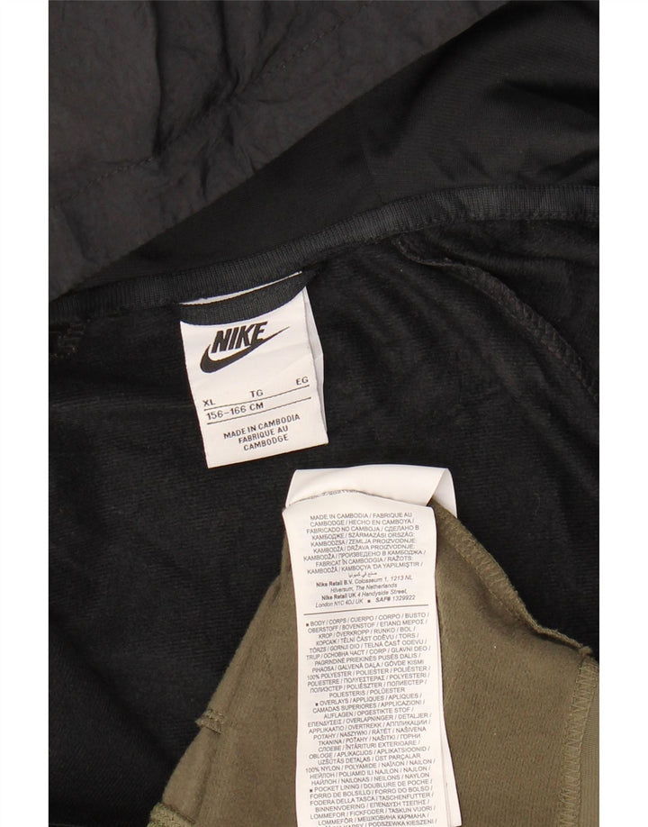 Nike træningsdragt topjakke til drenge 13-14 år XL Grøn Colourblock Polyester
