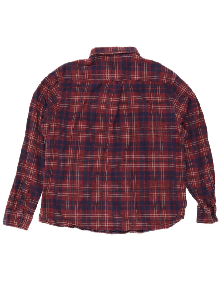 James Pringle herre flannelskjorte XL rød ternet bomuld