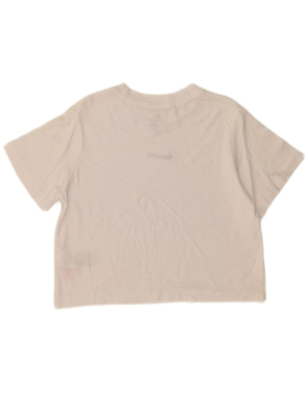 Nike Piger Loose Fit T-Shirt Top 10-11 år Medium Hvid Bomuld