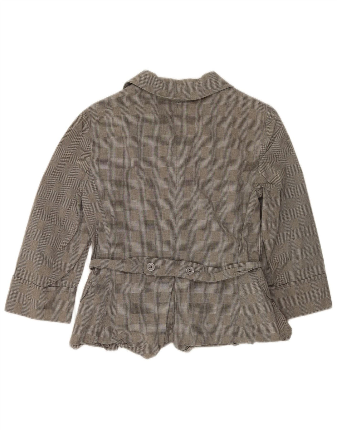 Max & Co. Kvinder 3/4 ærmet 2-delt jakkesæt UK 12 Medium W30 L31 Grå ternet