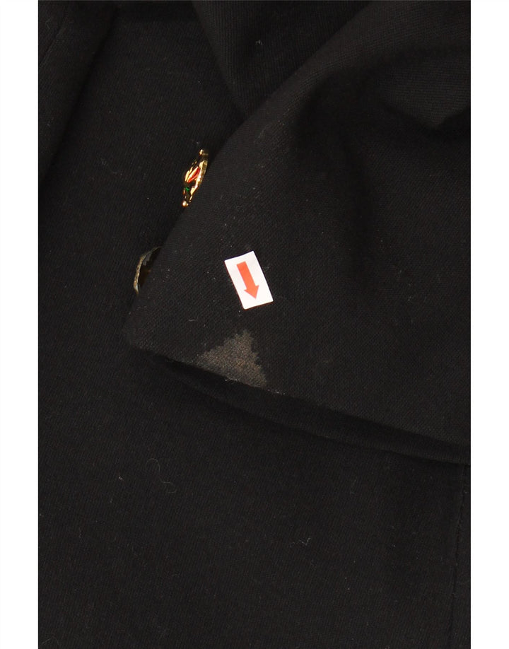 VINTAGE Womens 1 Button Blazer Jacket UK 14 Medium Black Vintage Vintage and Second-Hand Vintage from Messina Hembry 