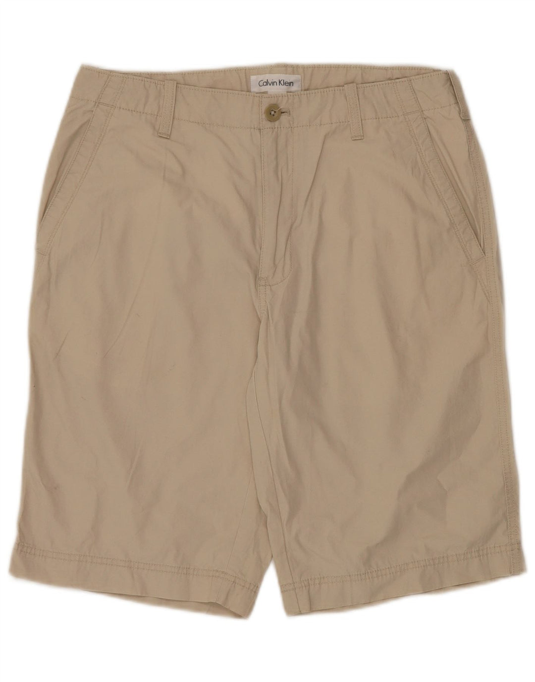 CALVIN KLEIN Herre Chino Shorts W32 Medium Beige Bomuld