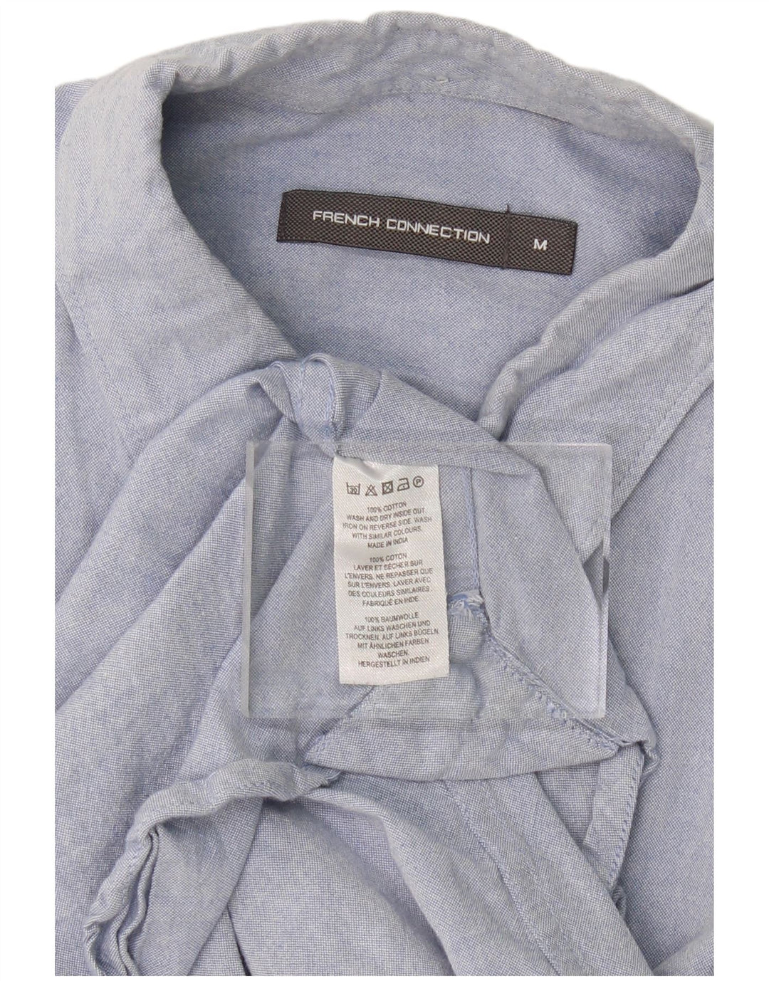 FRENCH CONNECTION Mens Short Sleeve Shirt Medium Blue Cotton