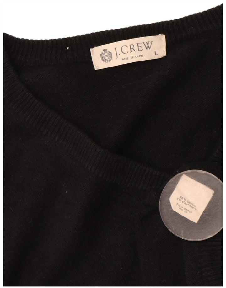 J. Crew Herre V-hals sweater Stor sort bomuld