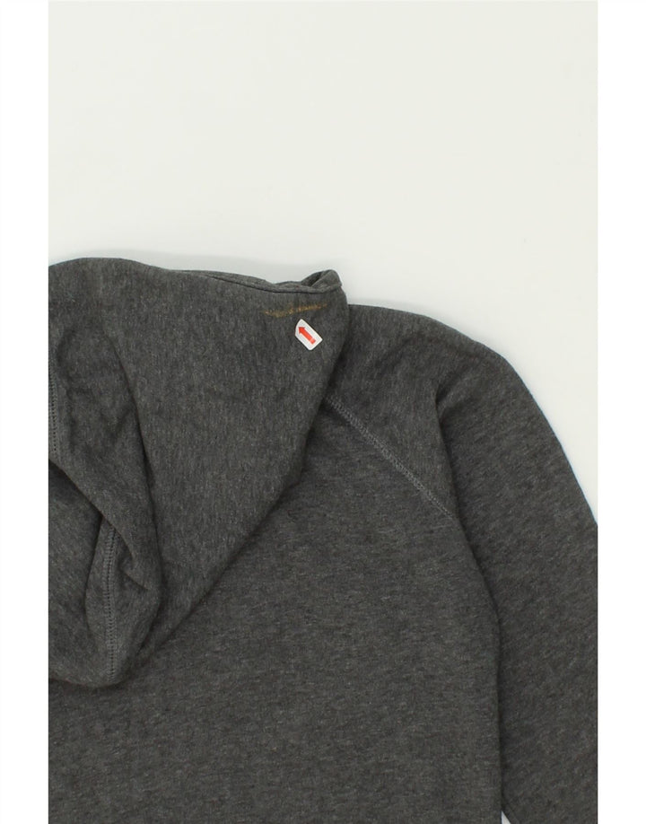 NIKE Womens Graphic Zip Hoodie Sweater UK 14 Medium Grey Cotton Vintage Nike and Second-Hand Nike from Messina Hembry 