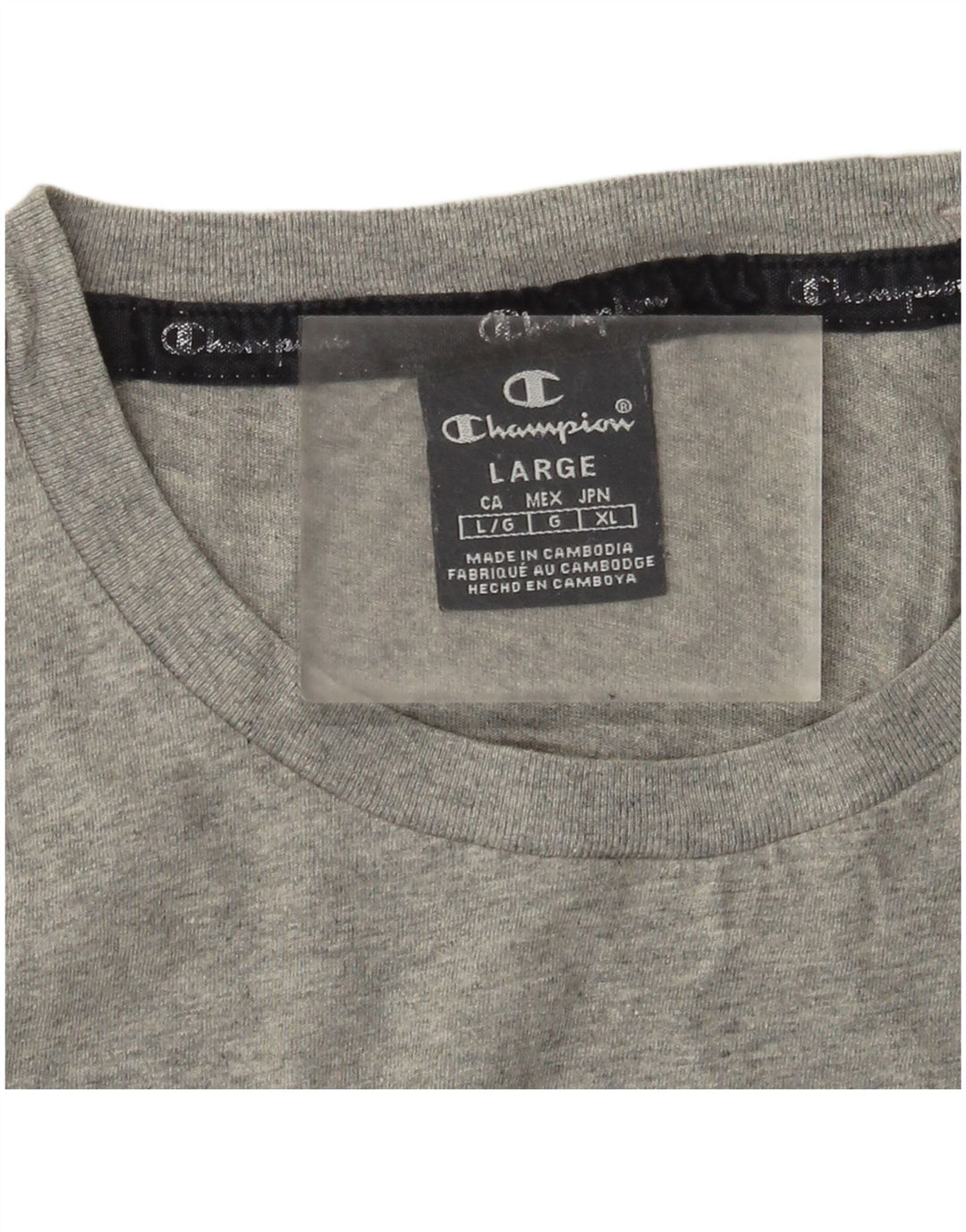 Champion Herre T-Shirt Top Stor Grå Flecked