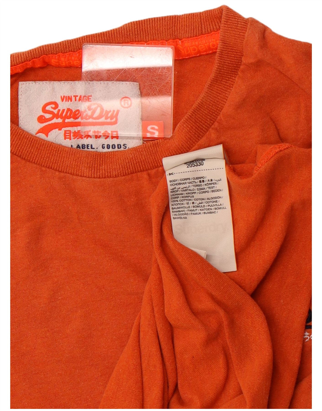 Superdry Grafisk T-shirt top til mænd, lille orange bomuld