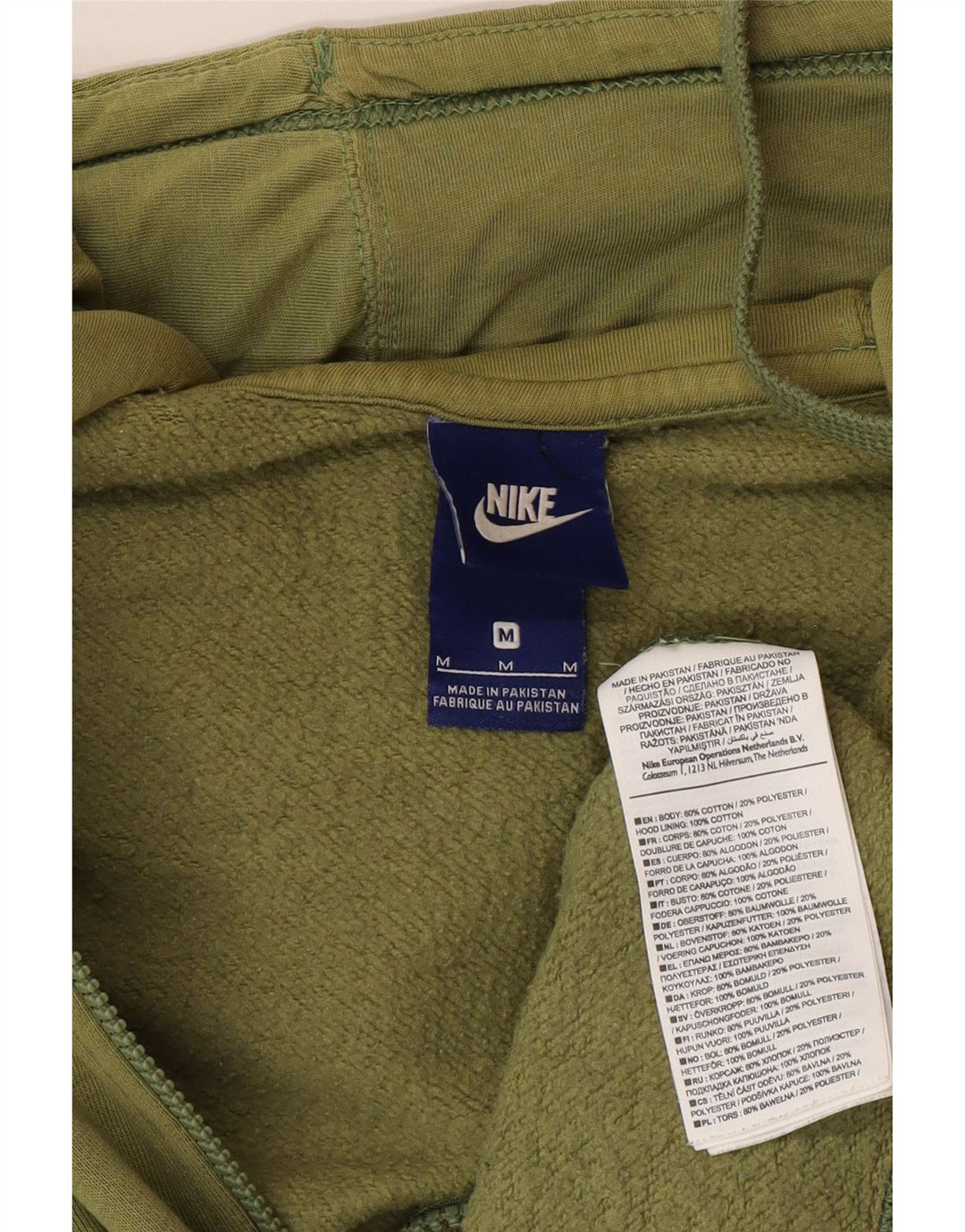 Nike hættetrøje med lynlås til mænd Medium Khaki Bomuld