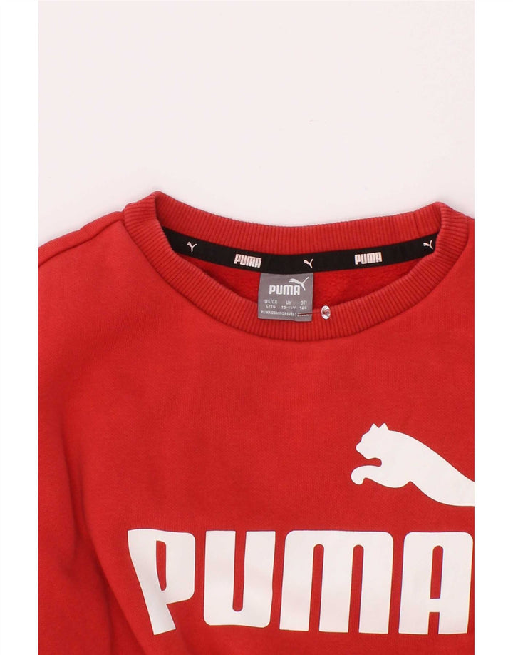Puma Boys Grafisk Sweatshirt Jumper 13-14 år Rød