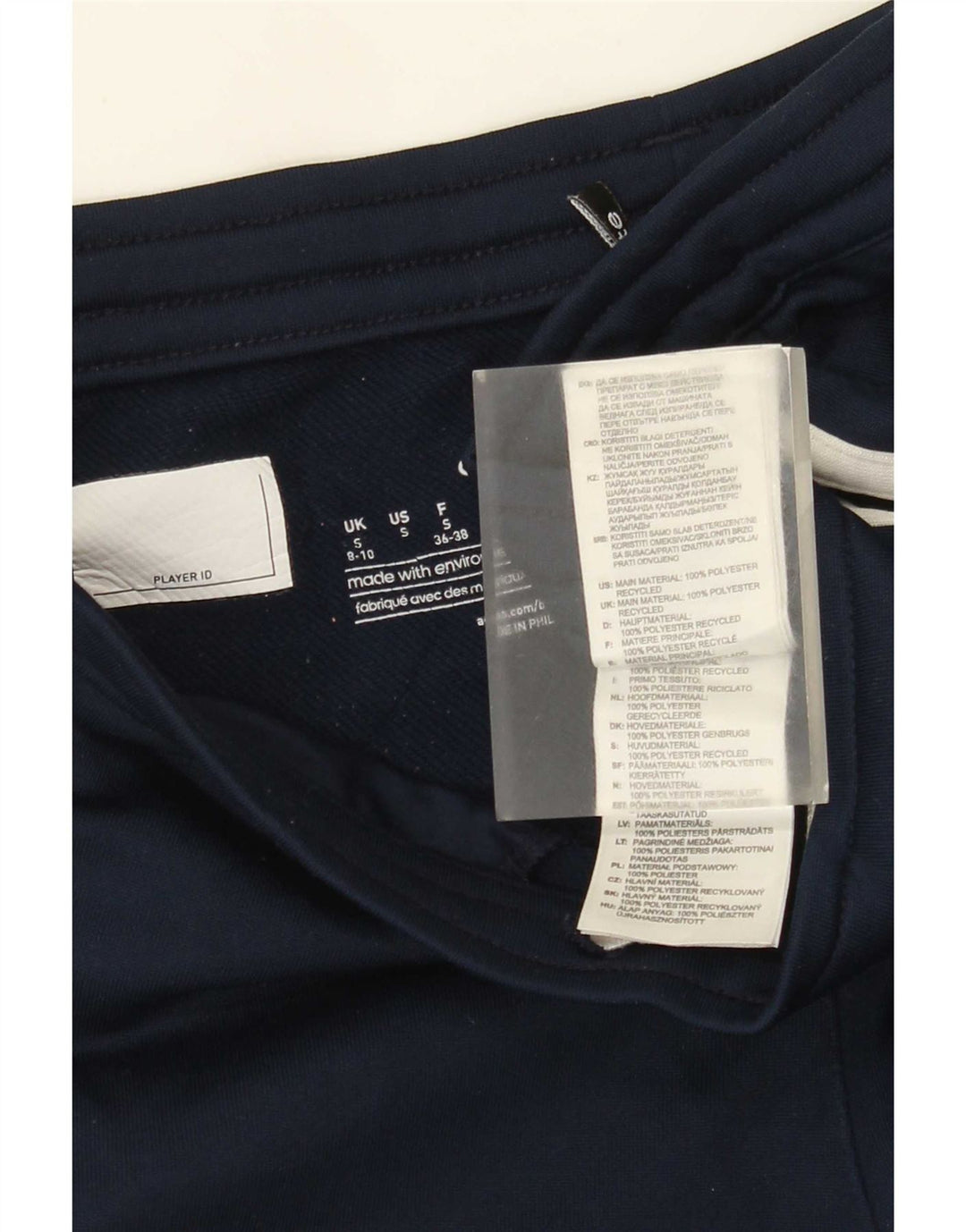 Adidas Graphic Tracksuit Bukser til kvinder UK 8/10 Small Navy Blue Polyester