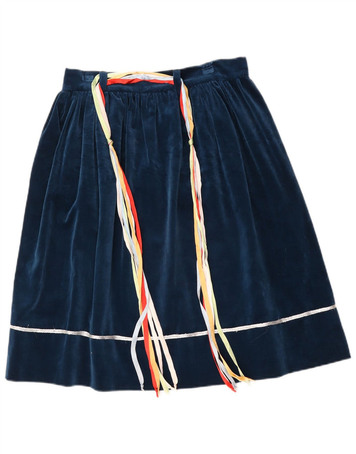 Vintage dame nederdel W28 Medium Blue Retro