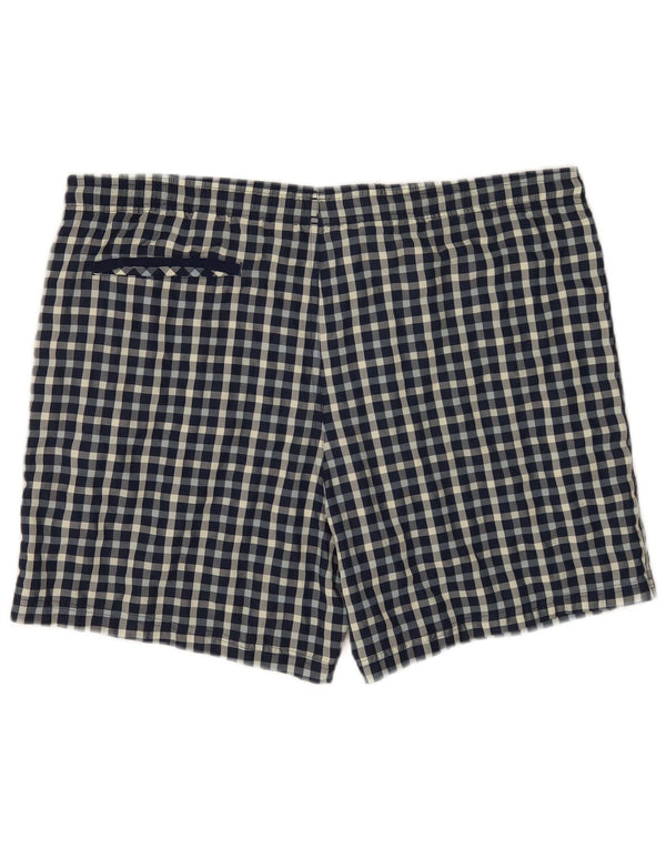 Adidas regulære badeshorts til mænd, store blå ternet polyester