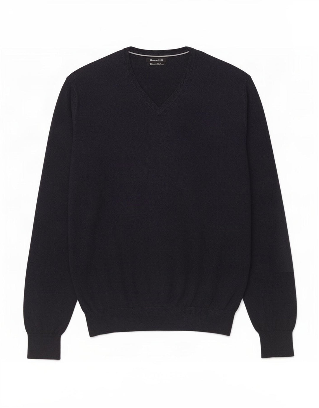 Massimo Dutti Herre V-hals sweater Medium Marineblå Bomuld
