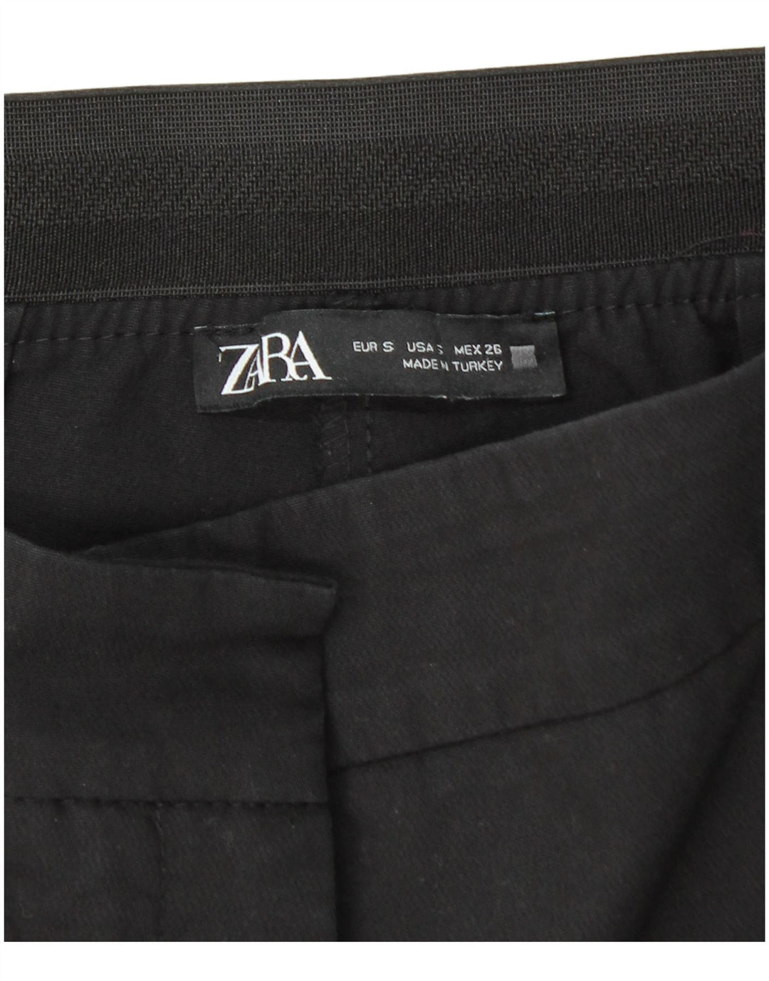 Zara Slim Chino Bukser Small W26 L27 Sort