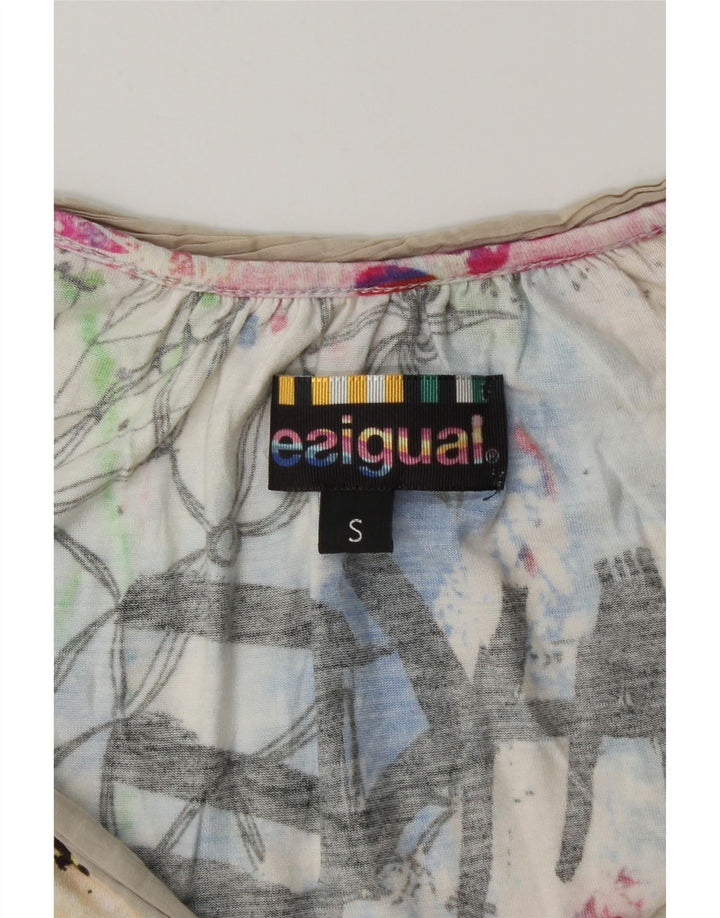 DESIGUAL Kvinders grafisk boblekjole UK 8 Small Multicolor Tie Dye