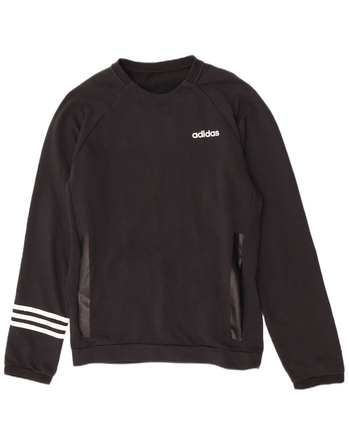 Adidas Herre Regular Fit Sweatshirt Jumper Medium Sort Bomuld