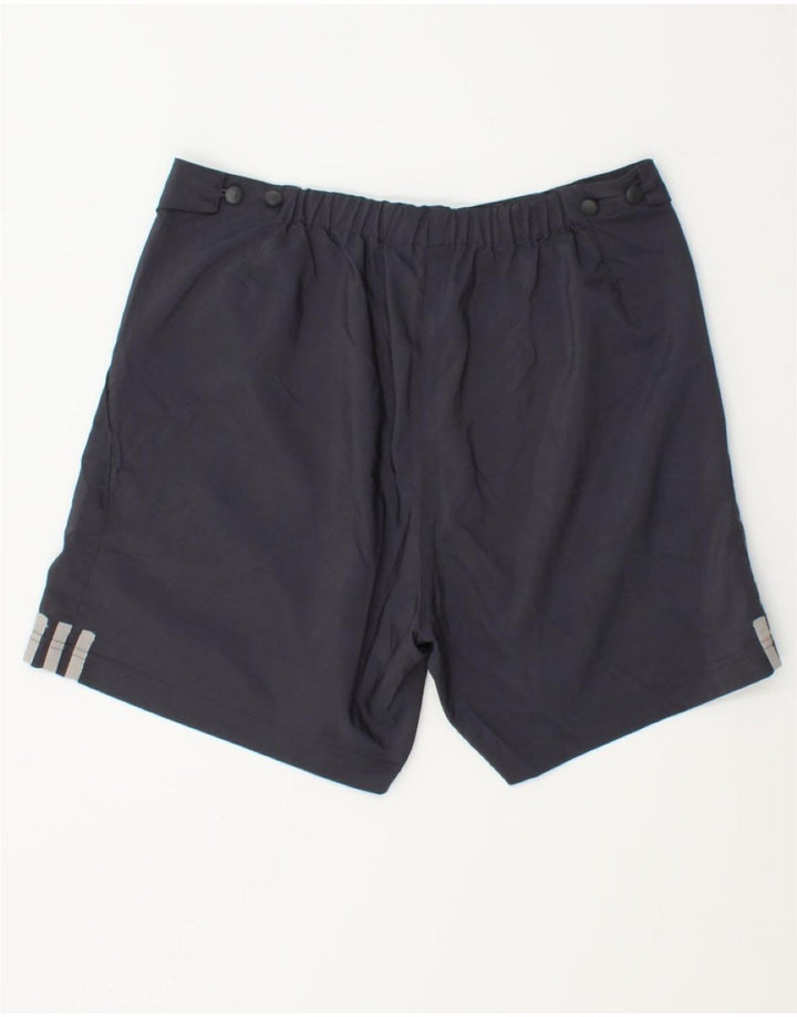 ADIDAS Womens Sport Shorts UK 14 Medium Navy Blue Vintage Adidas and Second-Hand Adidas from Messina Hembry 