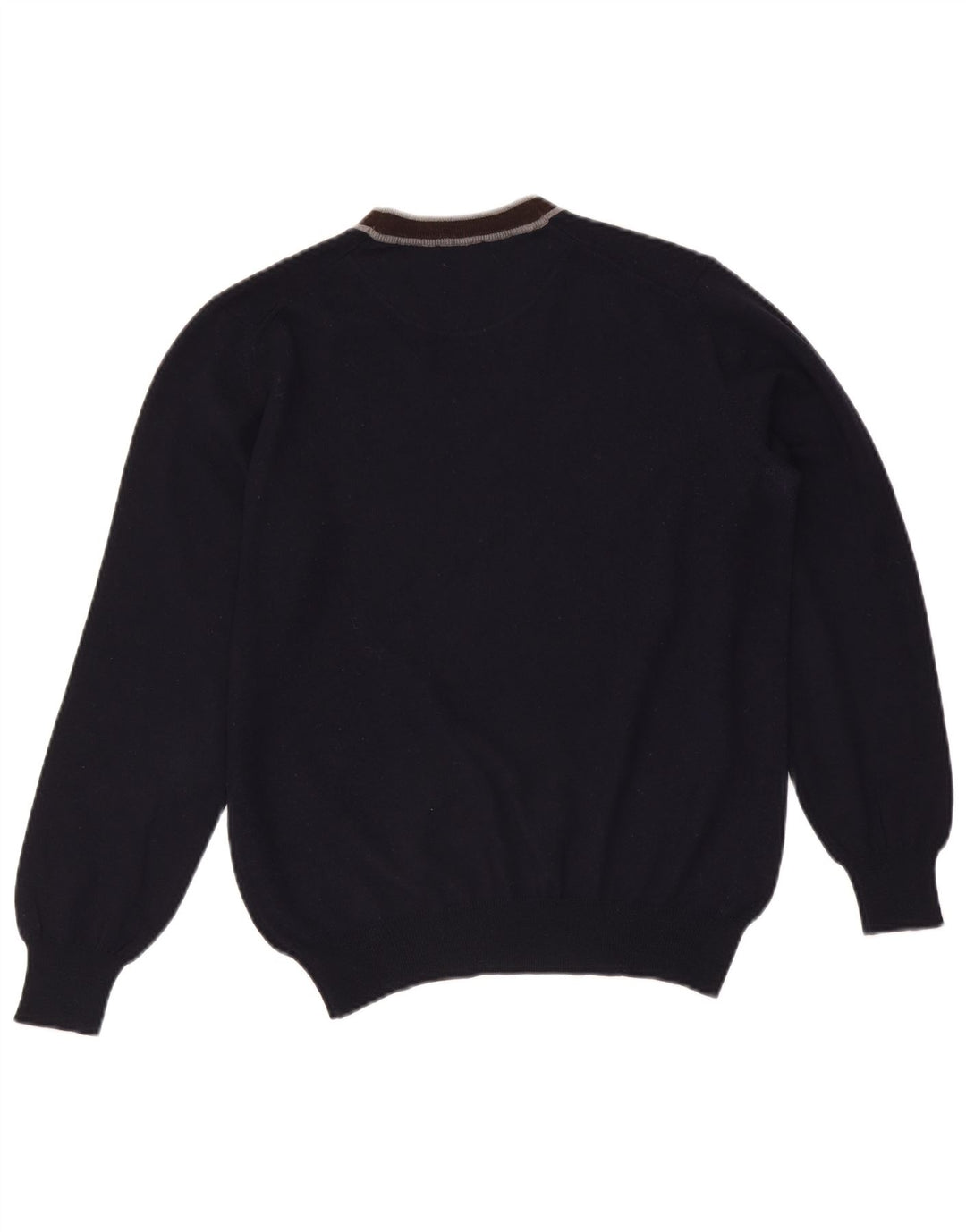 Fay Herre V-hals sweater Medium Marineblå Colourblock Virgin Wool