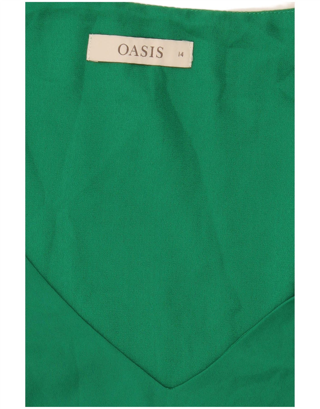 Oasis Dame ærmeløs bluse Top UK 14 Medium Grøn