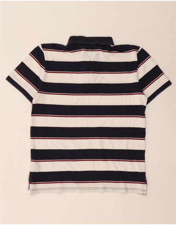 TOMMY HILFIGER drenge poloshirt 15-16 år marineblå stribet bomuld