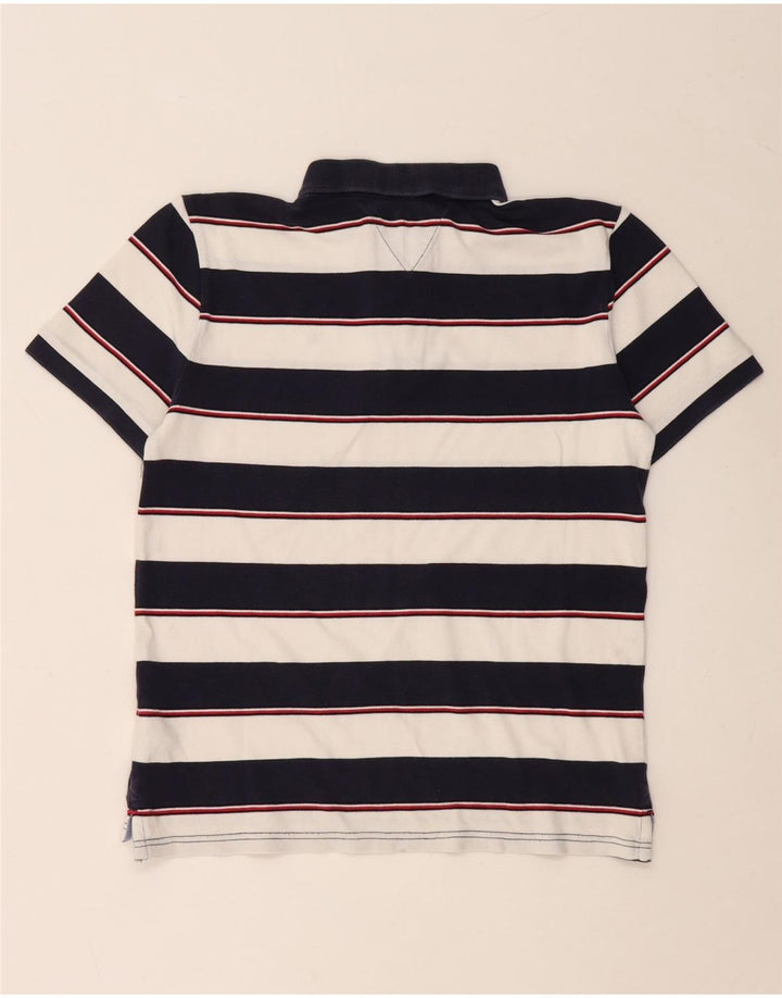 TOMMY HILFIGER drenge poloshirt 15-16 år marineblå stribet bomuld