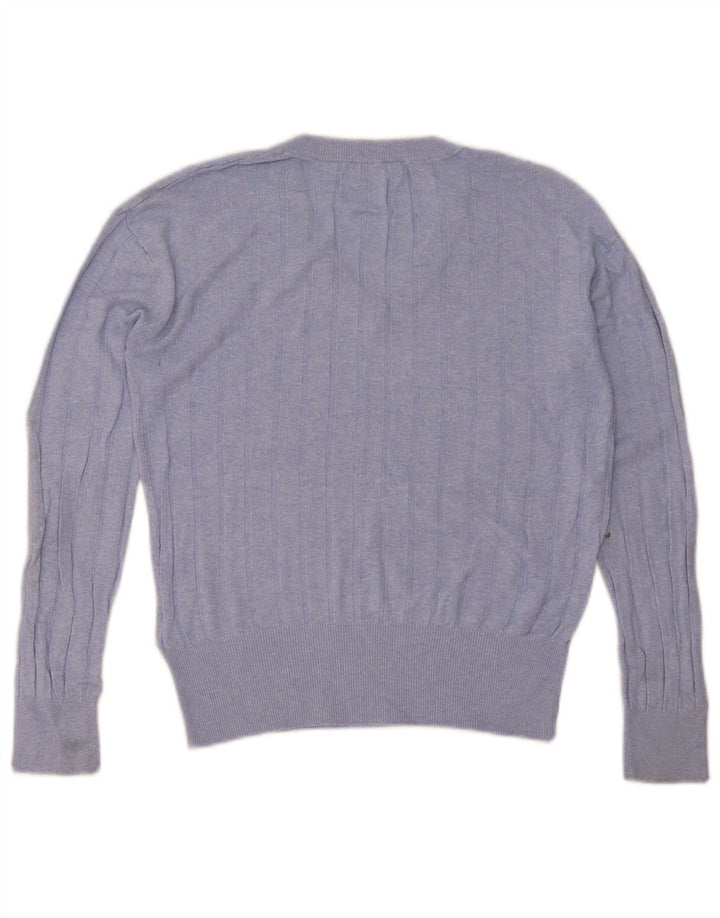 Marks & Spencer Dame V-hals sweater UK 10 Small Blue