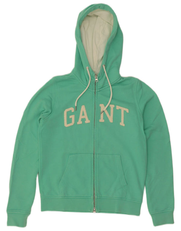 Gant Dame grafisk hættetrøje Sweater UK 10 Lille grøn bomuld