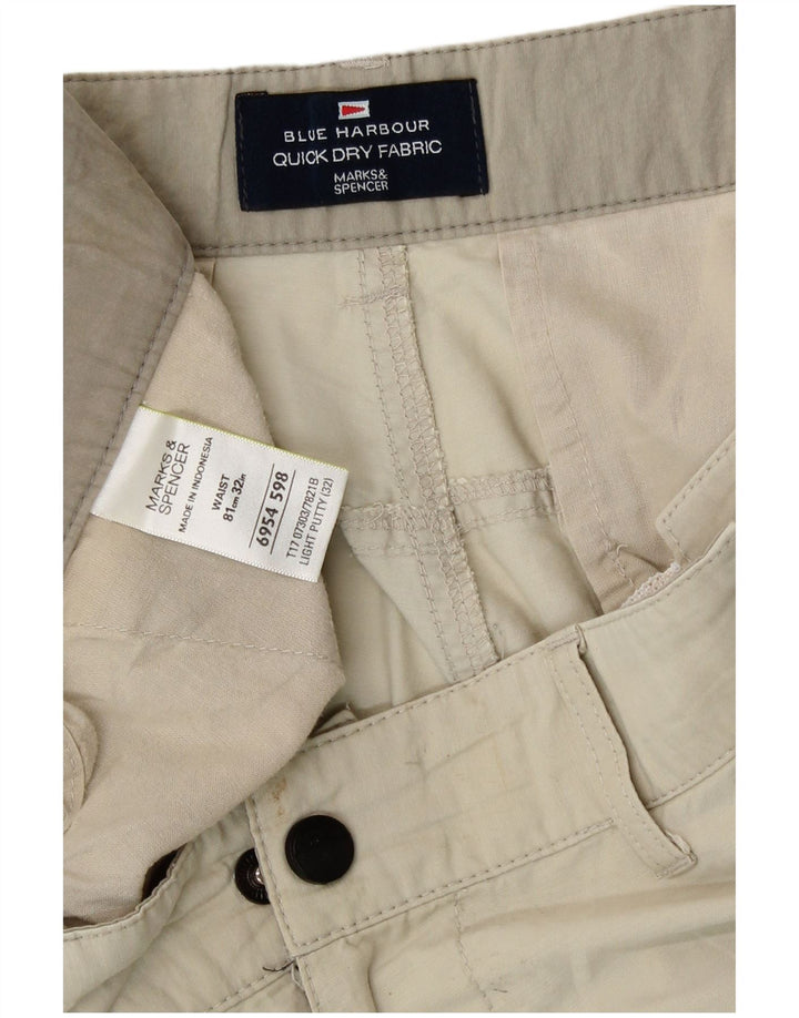 Marks & Spencer Herre Cargo Shorts W32 Medium Green Bomuld