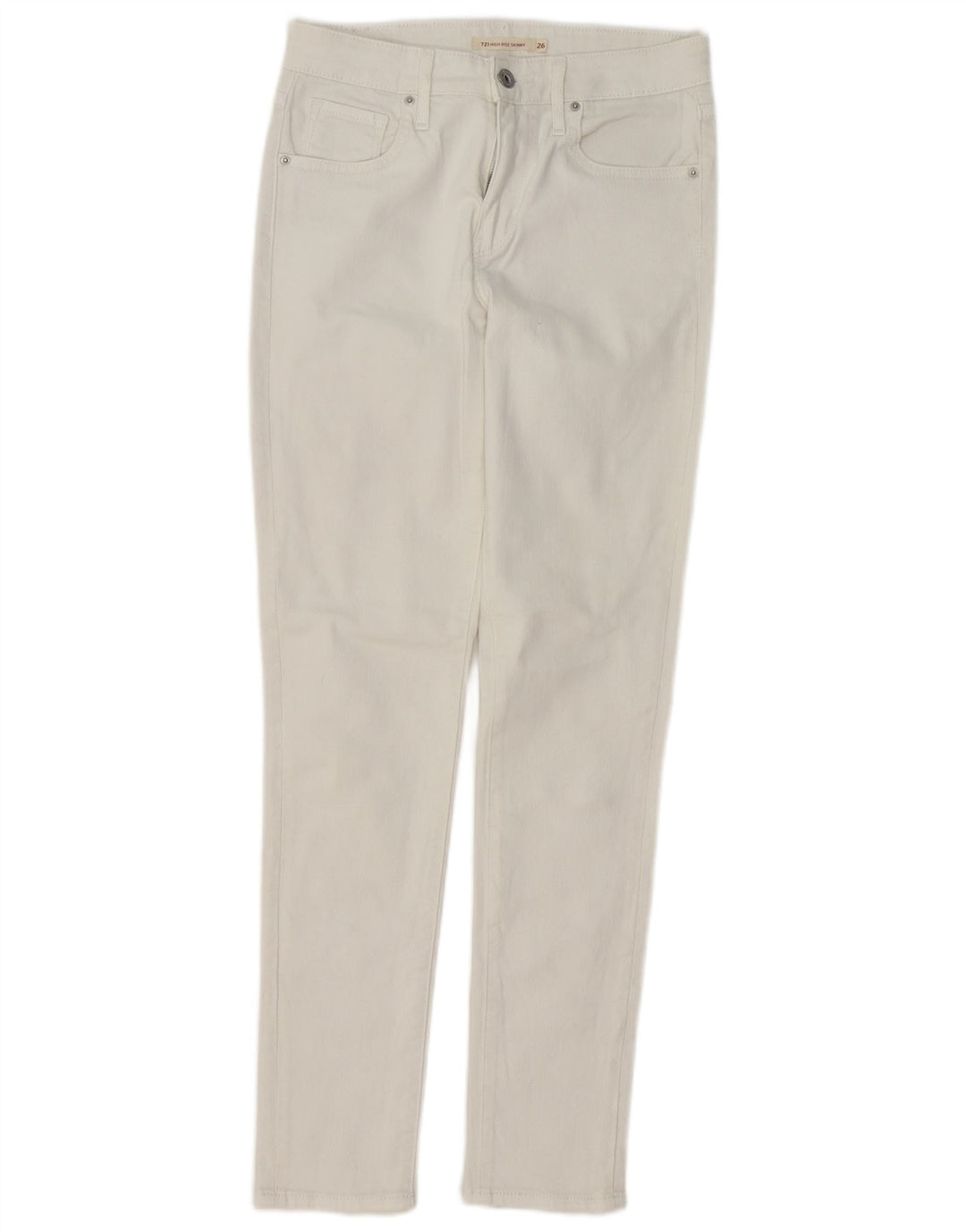 LEVI'S Dame 721 Skinny Jeans W26 L29 Hvid