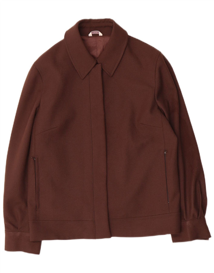Stefanel Dame Bomber Jacket IT 44 Medium Brun Polyester