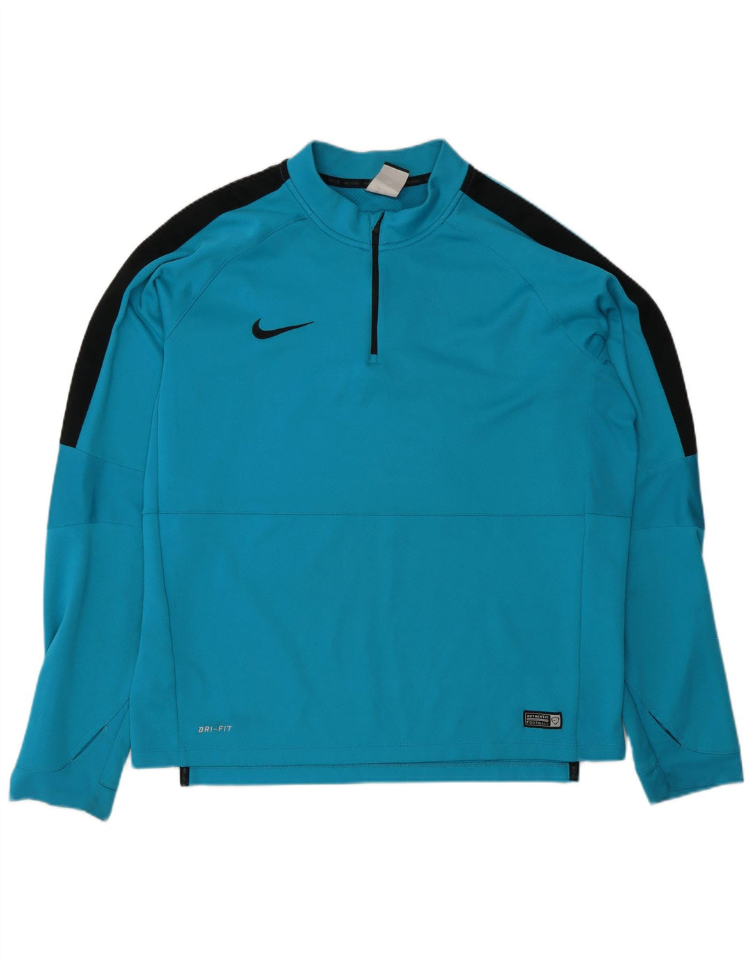 Nike Herre Dri Fit Pullover med lynlås-hals Træningsdragt Top XL Blå Colourblock