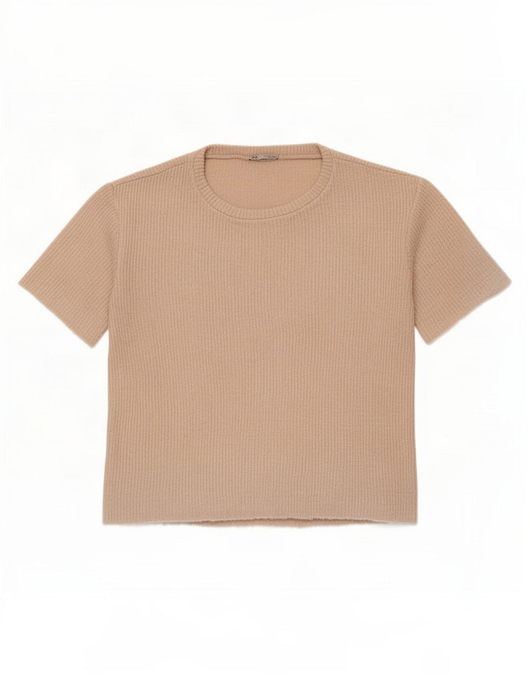 Zara Dame Oversized T-Shirt Top UK 16 Large Beige