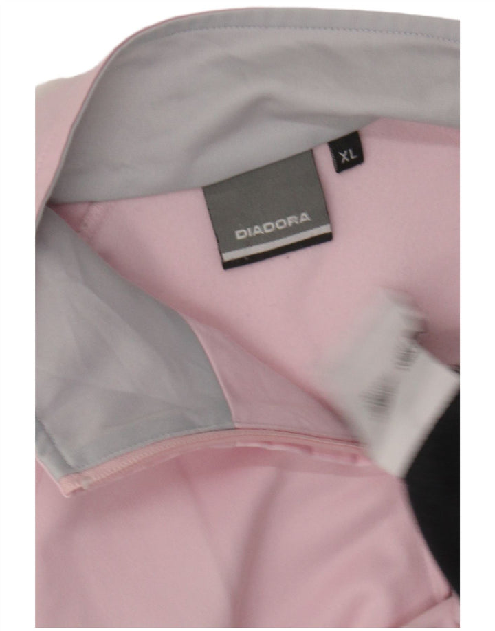 DIADORA træningsdragt topjakke til kvinder UK 18 XL Pink Colourblock Polyester